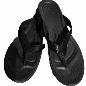Croc Flip Flops with mini sequins.